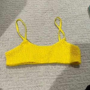Yellow bathing suit top size S